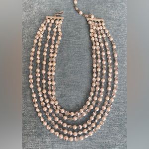 Vintage pearl and rhinestone necklace
